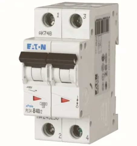 Disjoncteur EATON - 2P 40A - Courbe C - 4,5kA