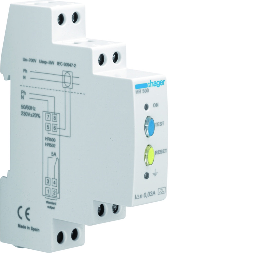 Hager - RELAIS DIFFÉRENTIEL 30MA 10A TEMPORISÉ