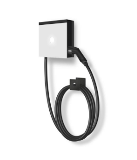 SMAPPEE - EV Wall White with Cable EV Wall White mounted charger 1 or 3- Phase up to 22 kW Type 2 cable 8m with cable holder 
