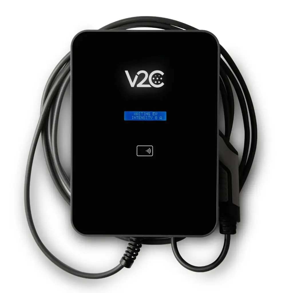 V2C - TRYDAN PRO - 7 à 22 kW AC (Monophasé + 3x400+N, Câble de charge 5m, -, Détecteur de fuites DC, -, Sans compteur MID)