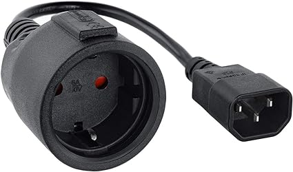 Adaptateur C14 mâle à connecteur CEE7 Femelle 