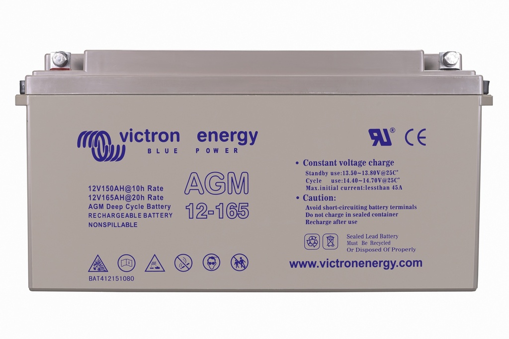 Victron 12V/165Ah AGM Deep Cycle Batt. (M8)
