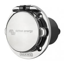 Victron Power Inlet stainless with cover 16A/250Vac (2p/3w)