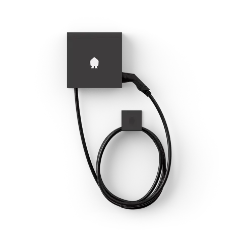 SMAPPEE -  EV Wall Black mounted charger 1 or 3-Phase up to 22 kW Type 2 cable 8m with cable holder​