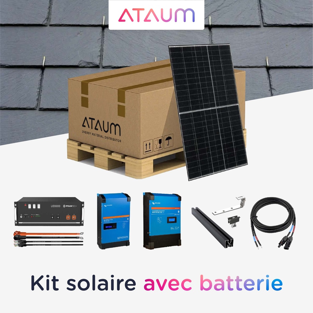 Kit Off-grid 10 kVA - 19,2 kWh - Ardoise - Monophasé