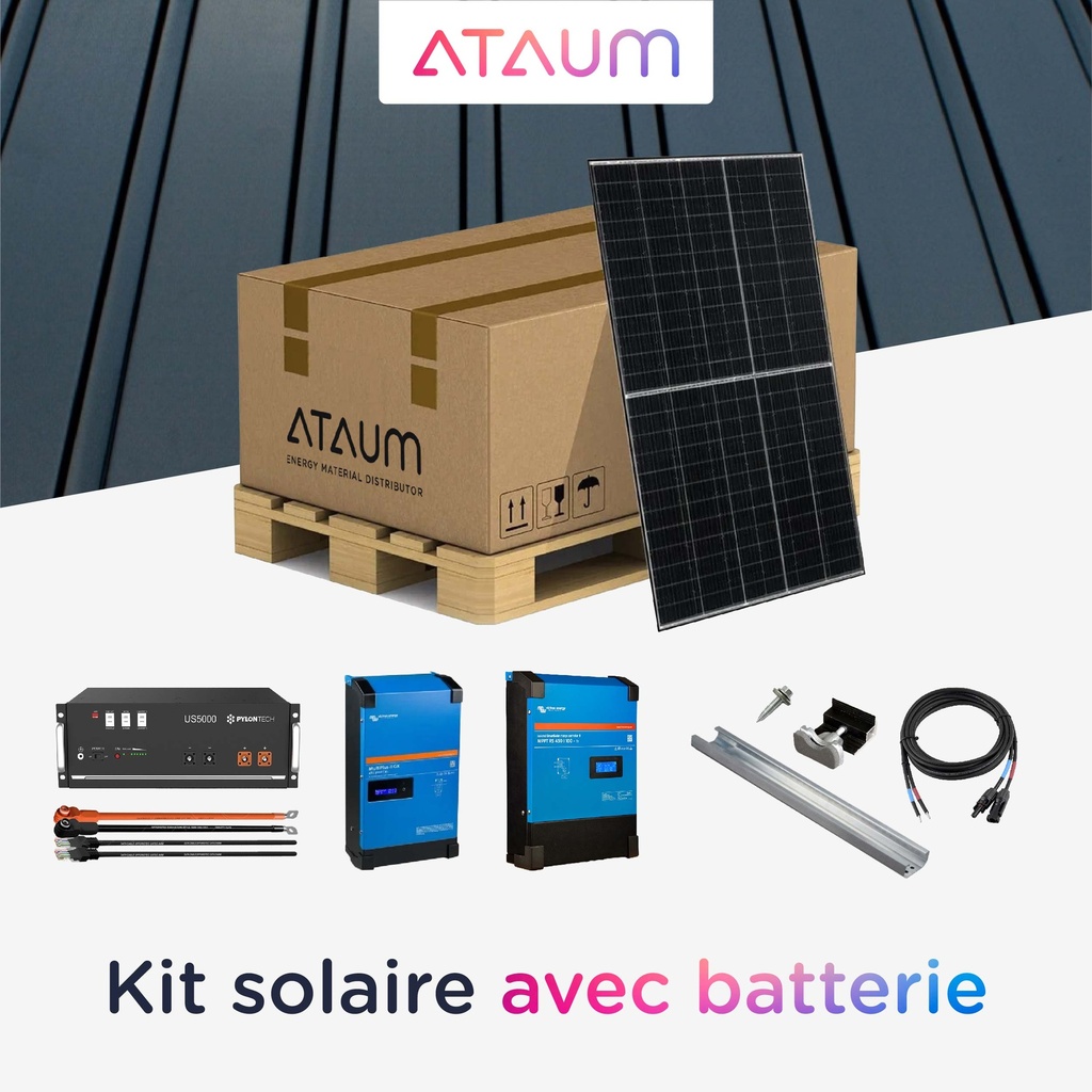 Kit Off-grid 10 kVA - 19,2 kWh - Tôle - Monophasé