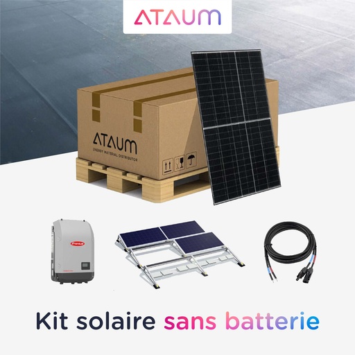 Kit Solaire 3,5 kWc - Toiture Plate - Triphasé 400