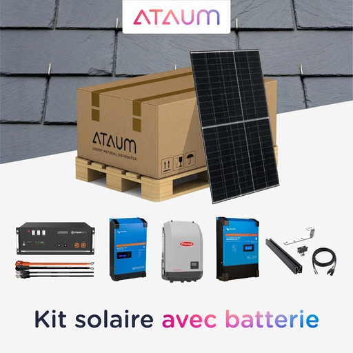 Kit Solaire 13,2 kWc - 14,4 kWh - Ardoise - Monophasé
