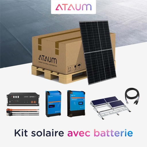 [10ab365] Kit Off-grid 10 kVA - 19,2 kWh - Toiture Plate - Monophasé