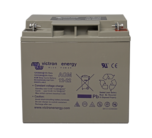 [BAT212200084] Victron 12V/22Ah AGM Deep Cycle Batt. 