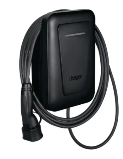 [XVL122C] Hager - Borne de recharge 22 kW câble fixe 6,5m,MID OCPP 