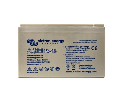 [BAT412015080] Victron 12V/15Ah AGM Super Cycle Batt. (Faston-tab 6.3x0.8mm)