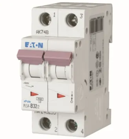 Disjoncteur EATON - 2P 32A - Courbe C - 4,5kA