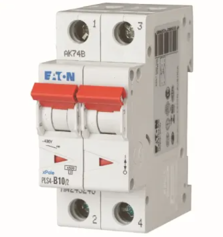 EATON circuit breaker - 2P 10A - C curve - 4.5kA