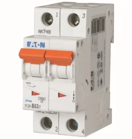 Disjoncteur EATON - 2P 63A - Courbe C - 4,5kA