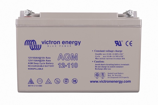 [BAT412101085] Victron 12V/110Ah AGM Deep Cycle Batt. (M8)