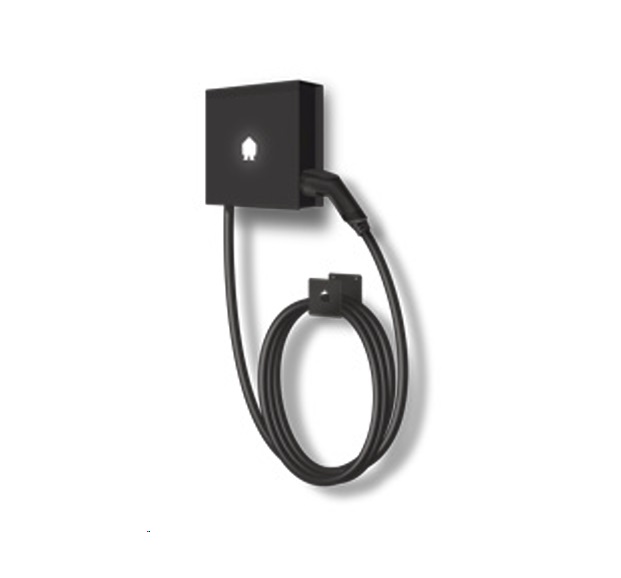 SMAPPEE - EV Wall Home BLACK 3-Phase 22 kW Type 2 cable 8m with cable holder