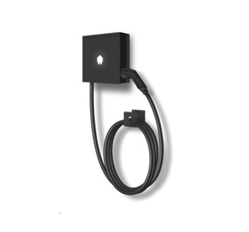 SMAPPEE - EV Wall Home BLACK- 22 kW Type 2 cable 8m black with cable holder